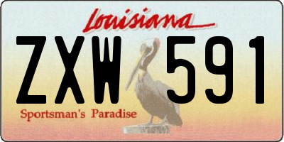 LA license plate ZXW591