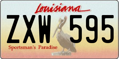 LA license plate ZXW595
