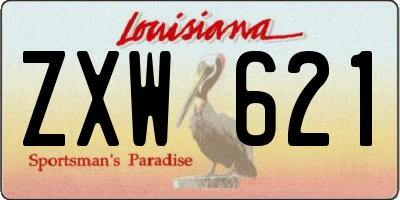 LA license plate ZXW621
