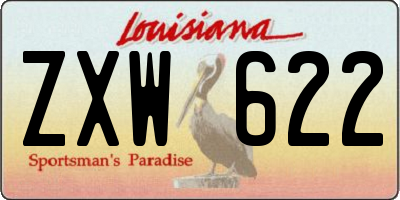 LA license plate ZXW622