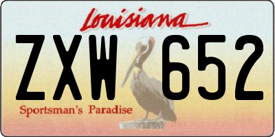 LA license plate ZXW652