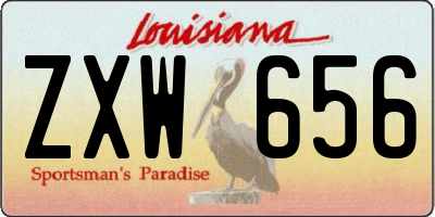 LA license plate ZXW656