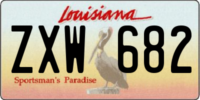 LA license plate ZXW682