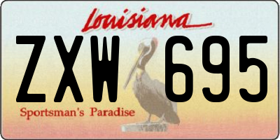 LA license plate ZXW695