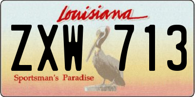 LA license plate ZXW713