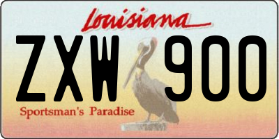 LA license plate ZXW900