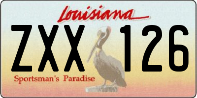 LA license plate ZXX126