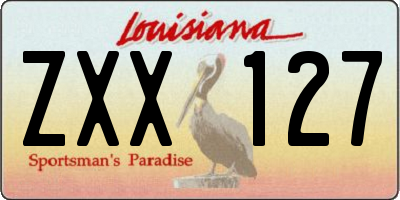 LA license plate ZXX127