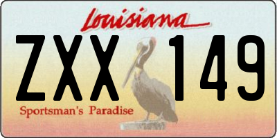 LA license plate ZXX149