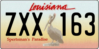 LA license plate ZXX163