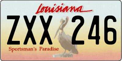 LA license plate ZXX246