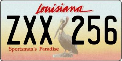 LA license plate ZXX256