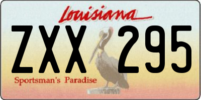 LA license plate ZXX295