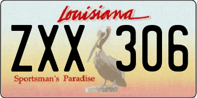 LA license plate ZXX306