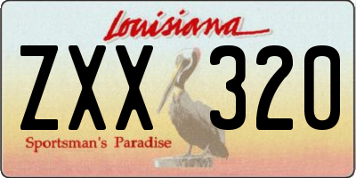 LA license plate ZXX320