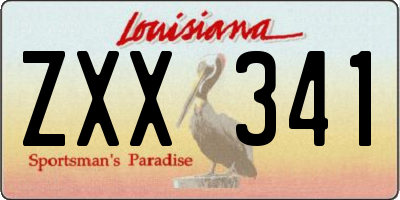 LA license plate ZXX341