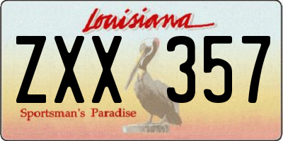 LA license plate ZXX357