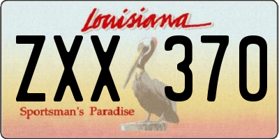 LA license plate ZXX370