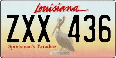 LA license plate ZXX436