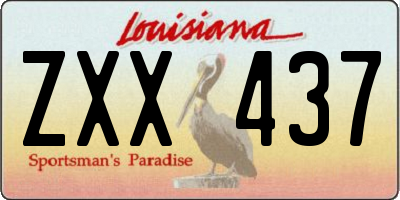 LA license plate ZXX437