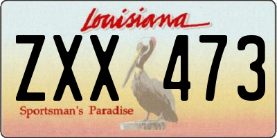 LA license plate ZXX473