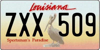 LA license plate ZXX509