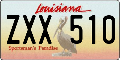 LA license plate ZXX510