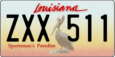 LA license plate ZXX511