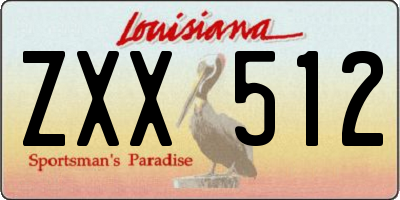 LA license plate ZXX512