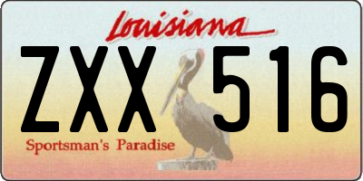 LA license plate ZXX516