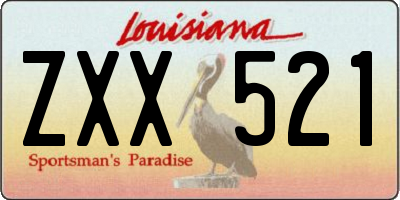 LA license plate ZXX521