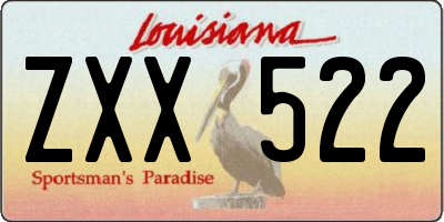 LA license plate ZXX522