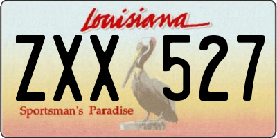 LA license plate ZXX527