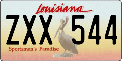 LA license plate ZXX544