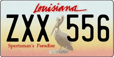 LA license plate ZXX556