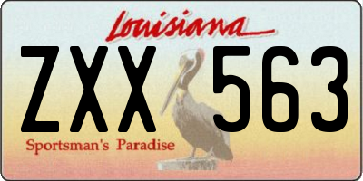 LA license plate ZXX563