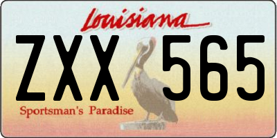 LA license plate ZXX565