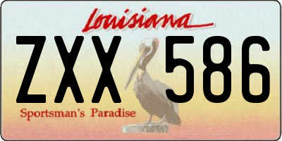 LA license plate ZXX586