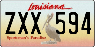 LA license plate ZXX594