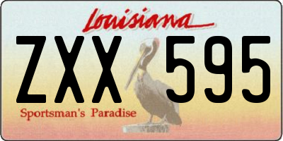 LA license plate ZXX595