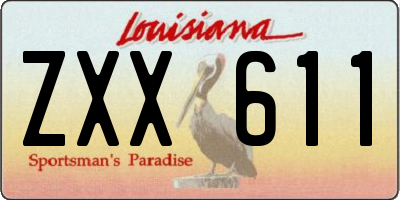 LA license plate ZXX611