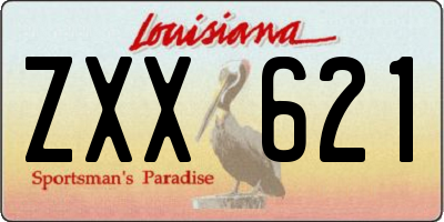 LA license plate ZXX621