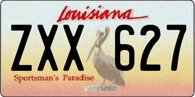 LA license plate ZXX627