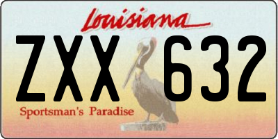 LA license plate ZXX632