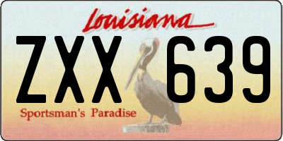 LA license plate ZXX639