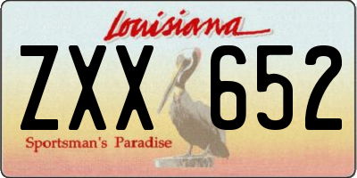 LA license plate ZXX652