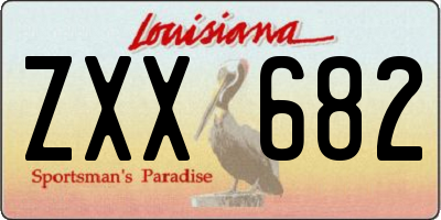 LA license plate ZXX682