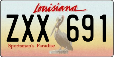 LA license plate ZXX691