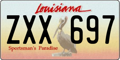 LA license plate ZXX697