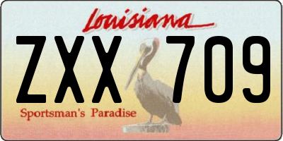 LA license plate ZXX709